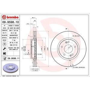 09.9598.11
BREMBO
Tarcza hamulcowa
