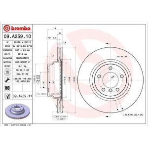 09.A259.11
BREMBO
Tarcza hamulcowa
