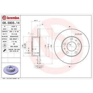 08.5905.14
BREMBO
Tarcza hamulcowa
