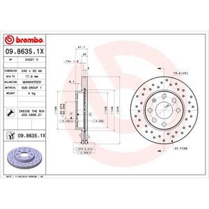 09.8635.1X
BREMBO
Tarcza hamulcowa
