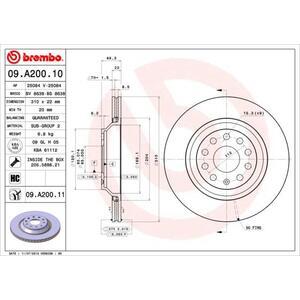 09.A200.11
BREMBO
Tarcza hamulcowa
