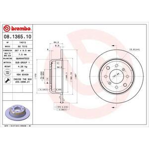 08.1365.10
BREMBO
Tarcza hamulcowa
