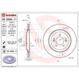 09.D085.11
BREMBO
Tarcza hamulcowa
