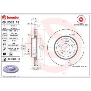 09.D533.13
BREMBO
Tarcza hamulcowa
