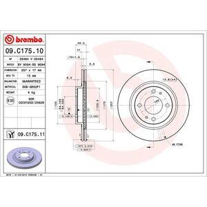 09.C175.11
BREMBO
Tarcza hamulcowa
