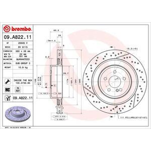 09.A822.11
BREMBO
Tarcza hamulcowa
