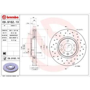 09.9162.1X
BREMBO
Tarcza hamulcowa
