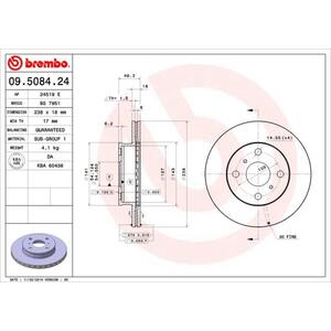 09.5084.24
BREMBO
Tarcza hamulcowa
