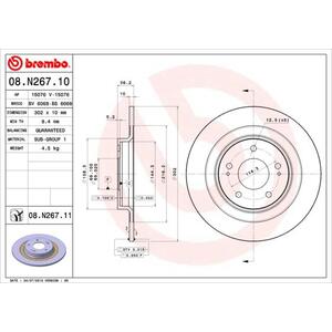 08.N267.11
BREMBO
Tarcza hamulcowa
