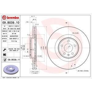 09.B039.11
BREMBO
Tarcza hamulcowa
