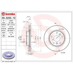 09.5252.10
BREMBO
Tarcza hamulcowa
