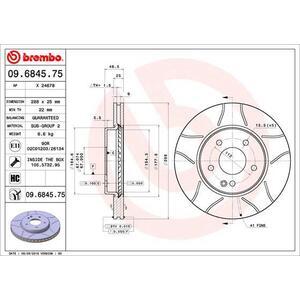 09.6845.75
BREMBO
Tarcza hamulcowa
