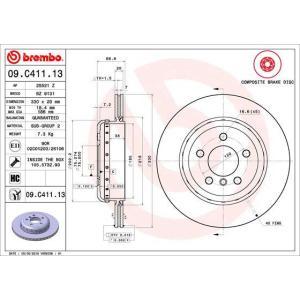 09.C411.13
BREMBO
Tarcza hamulcowa
