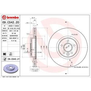 09.C542.21
BREMBO
Tarcza hamulcowa
