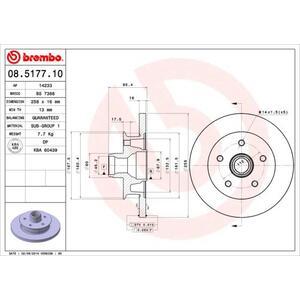 08.5177.10
BREMBO
Tarcza hamulcowa
