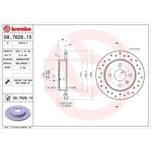 08.7626.1X
BREMBO
Tarcza hamulcowa
