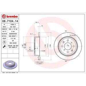 08.7104.14
BREMBO
Tarcza hamulcowa
