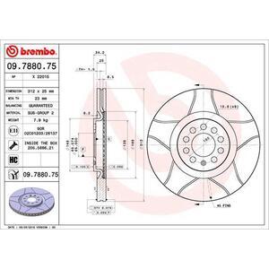 09.7880.75
BREMBO
Tarcza hamulcowa
