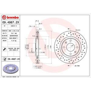 09.4987.2X
BREMBO
Tarcza hamulcowa
