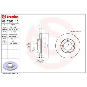 08.7860.10
BREMBO
Tarcza hamulcowa
