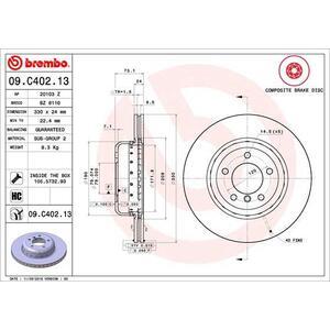 09.C402.13
BREMBO
Tarcza hamulcowa
