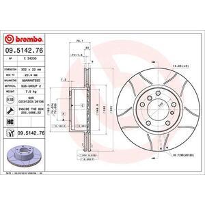 09.5142.76
BREMBO
Tarcza hamulcowa
