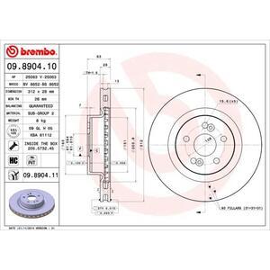 09.8904.11
BREMBO
Tarcza hamulcowa
