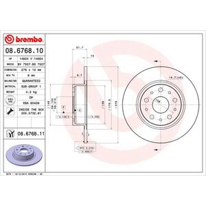 08.6768.11
BREMBO
Tarcza hamulcowa
