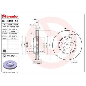 09.B494.11
BREMBO
Tarcza hamulcowa
