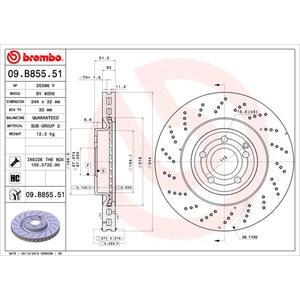 09.B855.51
BREMBO
Tarcza hamulcowa
