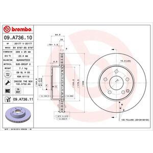 09.A736.11
BREMBO
Tarcza hamulcowa
