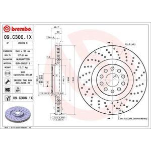 09.C306.1X
BREMBO
Tarcza hamulcowa
