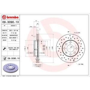 09.3090.1X
BREMBO
Tarcza hamulcowa
