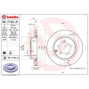 09.7143.31
BREMBO
Tarcza hamulcowa
