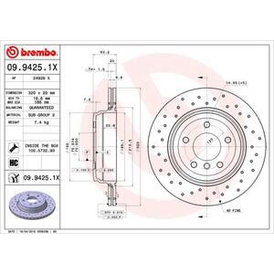 09.9425.1X
BREMBO
Tarcza hamulcowa
