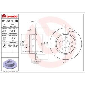 08.1395.40
BREMBO
Tarcza hamulcowa
