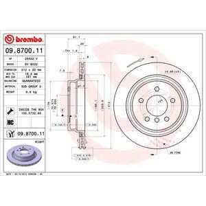 09.8700.11
BREMBO
Tarcza hamulcowa
