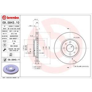 09.5843.11
BREMBO
Tarcza hamulcowa
