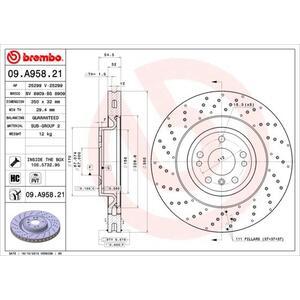 09.A958.21
BREMBO
Tarcza hamulcowa
