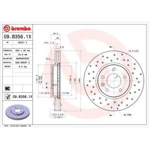 09.B356.1X
BREMBO
Tarcza hamulcowa
