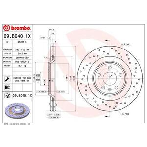 09.B040.1X
BREMBO
Tarcza hamulcowa
