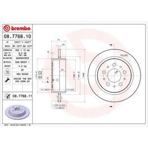 08.7768.10
BREMBO
Tarcza hamulcowa
