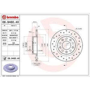 08.9460.4X
BREMBO
Tarcza hamulcowa
