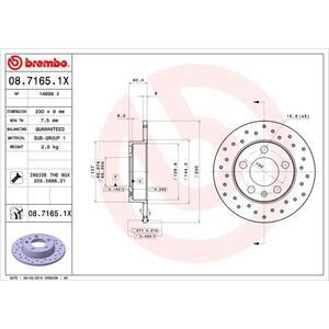 08.7165.1X
BREMBO
Tarcza hamulcowa
