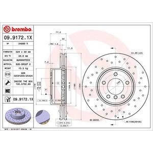 09.9172.1X
BREMBO
Tarcza hamulcowa
