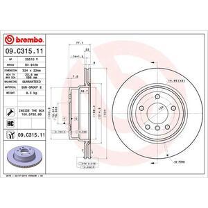 09.C315.11
BREMBO
Tarcza hamulcowa
