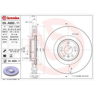 09.A960.11
BREMBO
Tarcza hamulcowa
