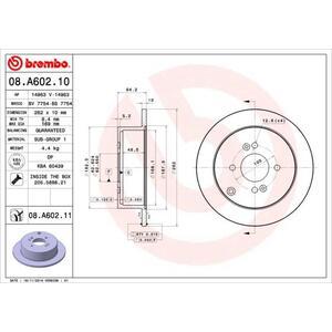 08.A602.11
BREMBO
Tarcza hamulcowa
