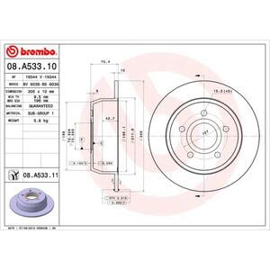 08.A533.11
BREMBO
Tarcza hamulcowa
