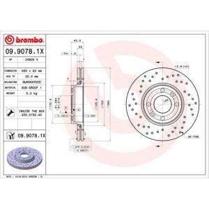 09.9078.1X
BREMBO
Tarcza hamulcowa
